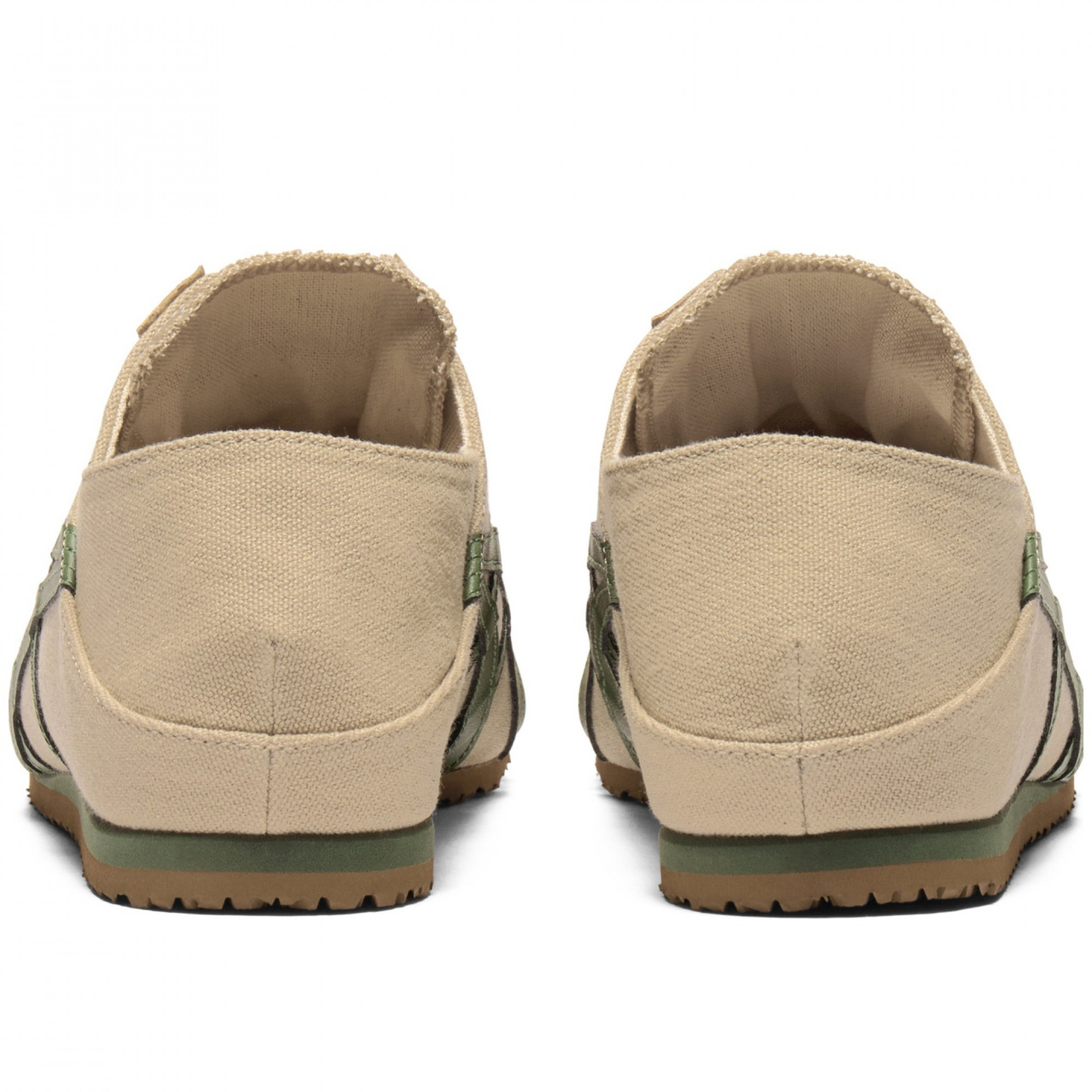 Mexico 66 Casual Shoes Beige Fabric Flat Green Low Top Moderate Round Tip Slip On 1183a437 253