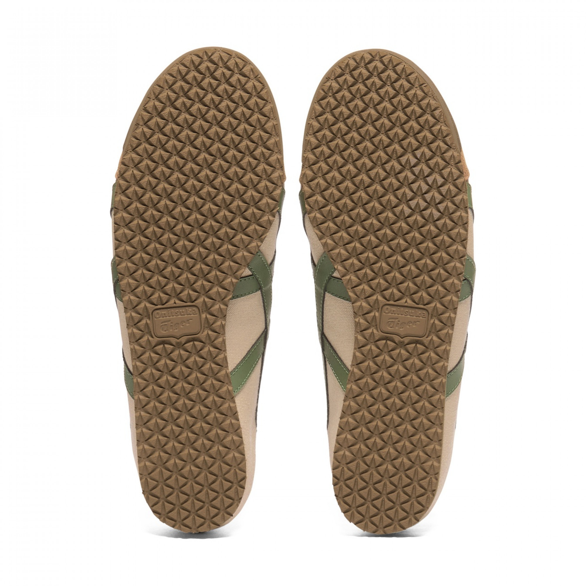 Mexico 66 Casual Shoes Beige Fabric Flat Green Low Top Moderate Round Tip Slip On 1183a437 253