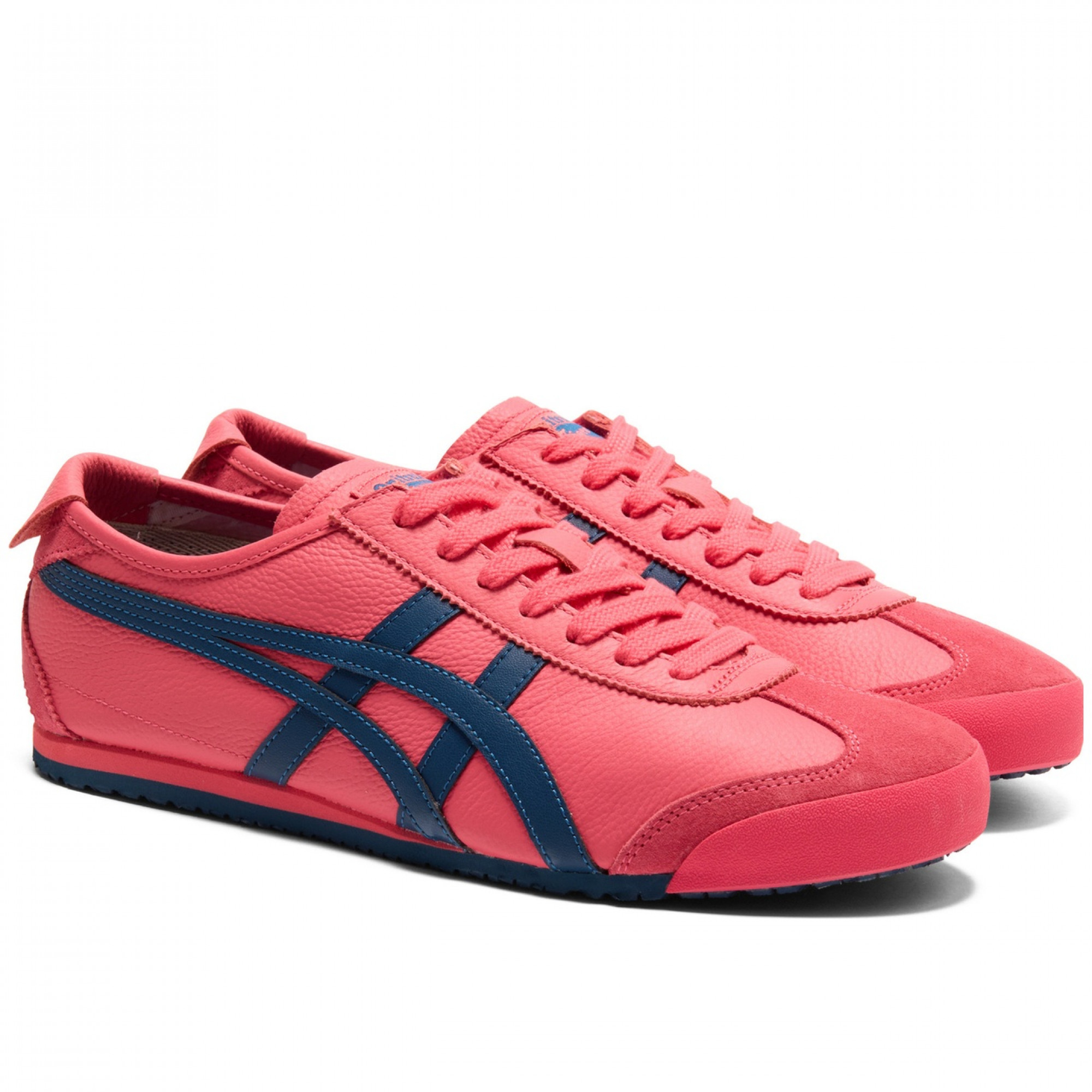 Mexico 66 Leather Pink Cameo Mako Blue