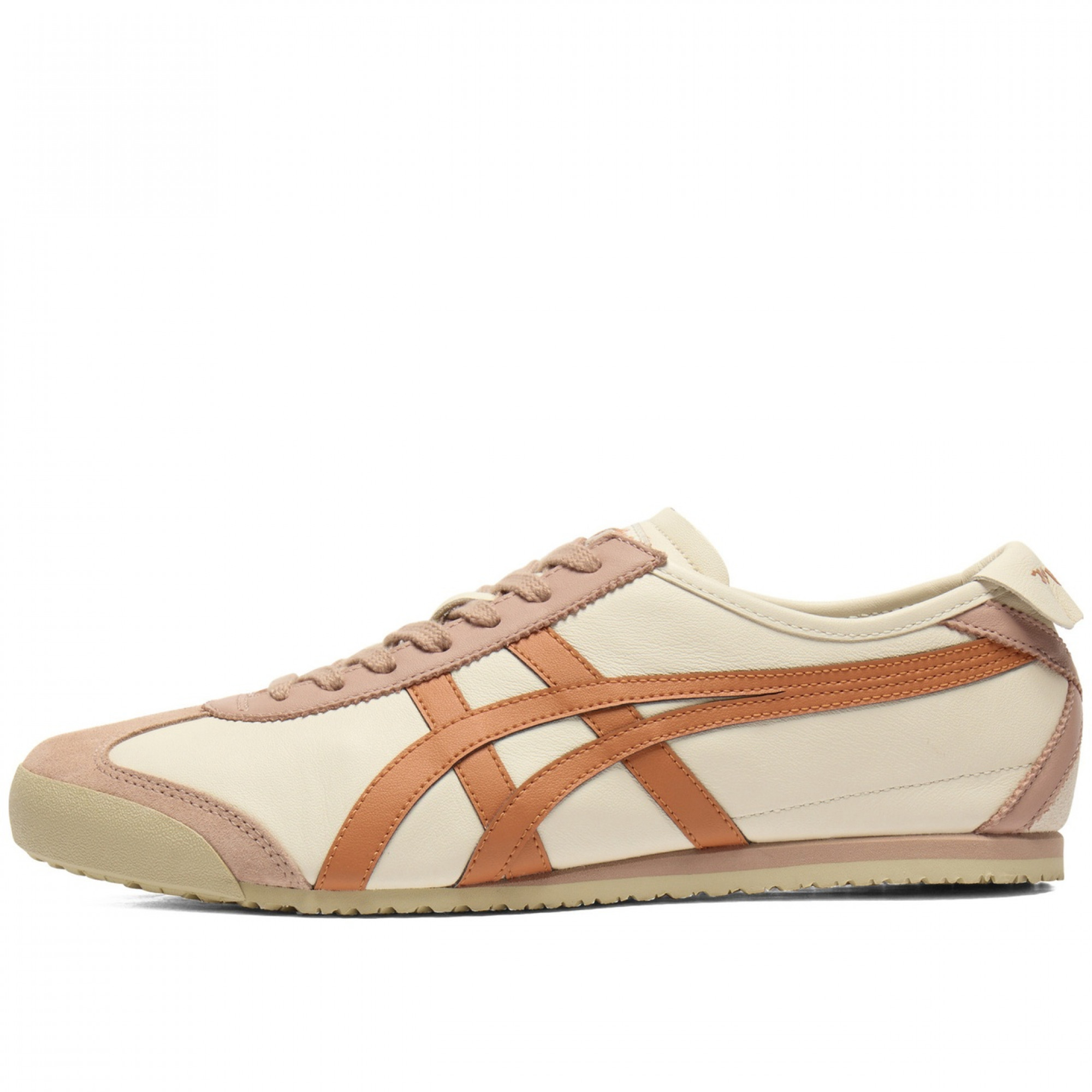 Mexico 66 Breathable Low Top Casual Shoes Beige Orange