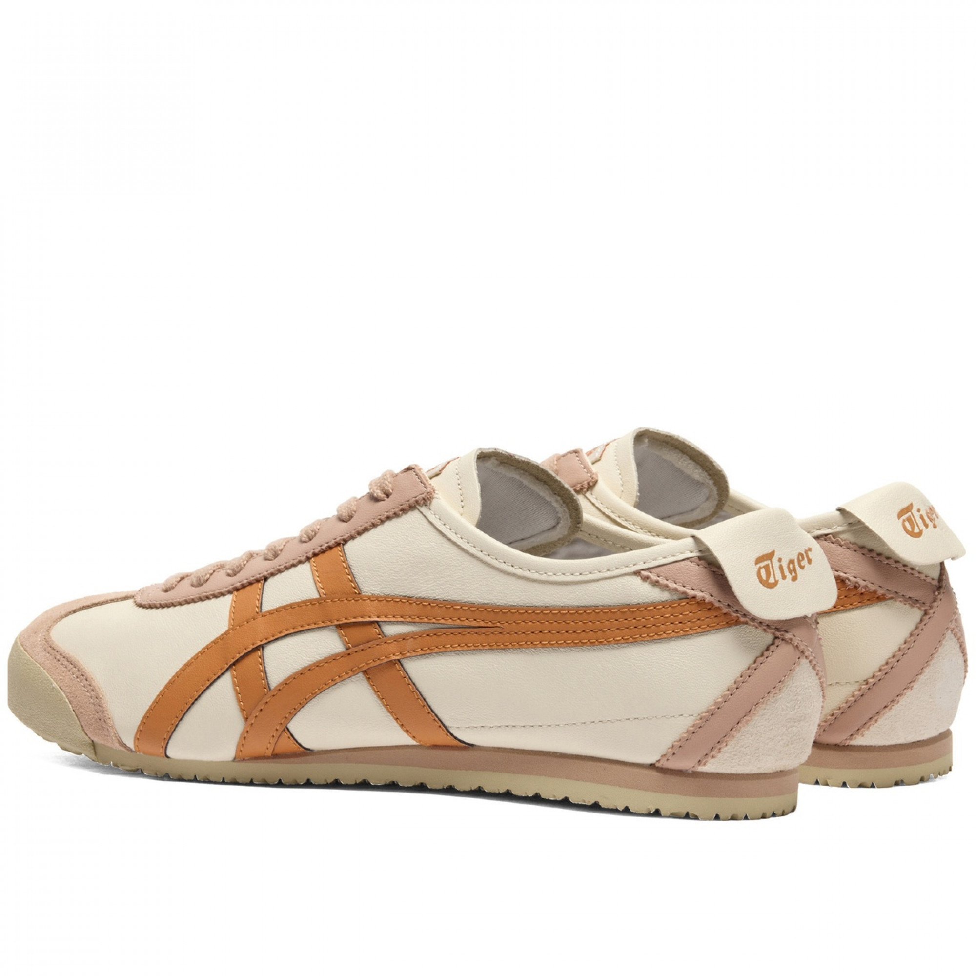 Mexico 66 Breathable Low Top Casual Shoes Beige Orange