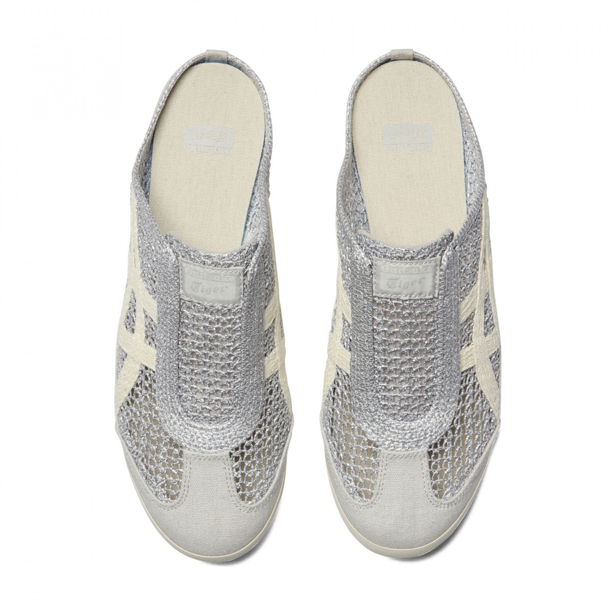 Mexico 66 Closed Toe Slippers Closed Toe Fabric Flat Low Heel 3cm No Special Function Silver 1183c123 021