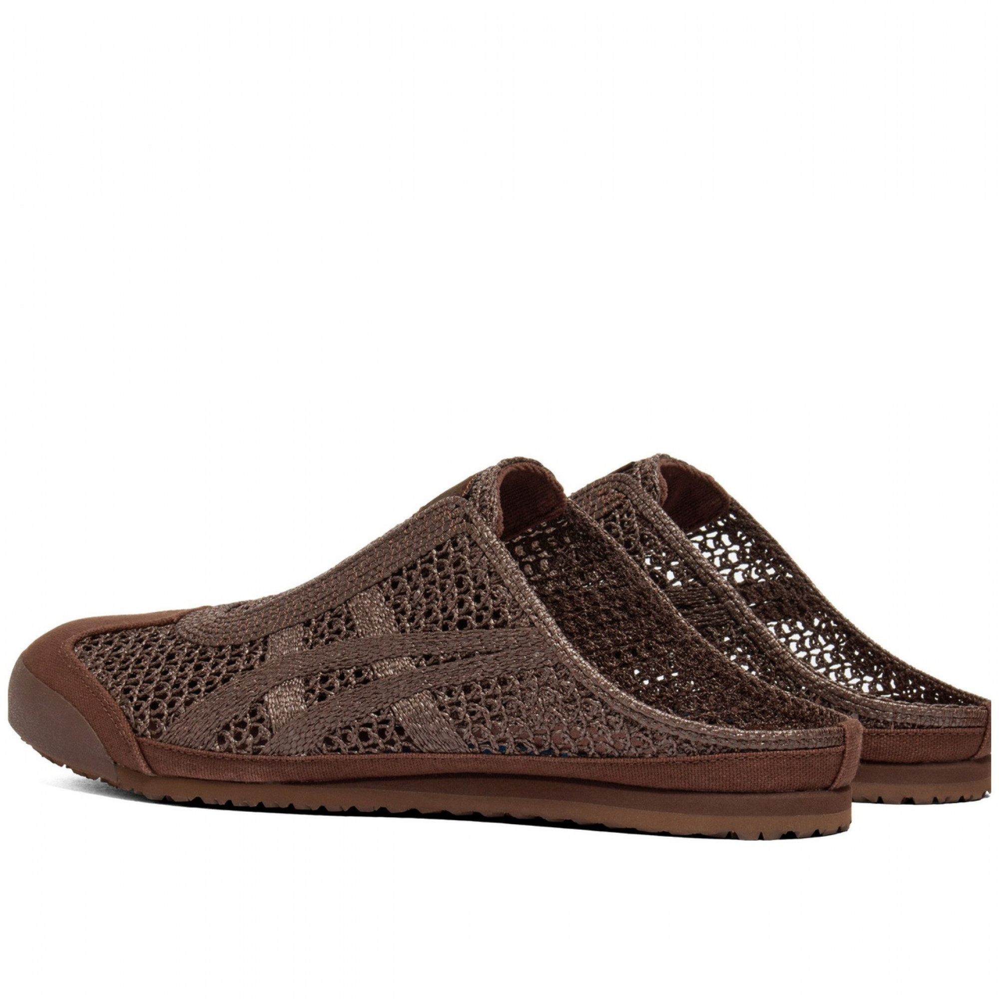 Mexico 66 Closed Toe Slippers Brown Closed Toe Fabric Flat Low Heel 3cm No Special Function 1183c123 202