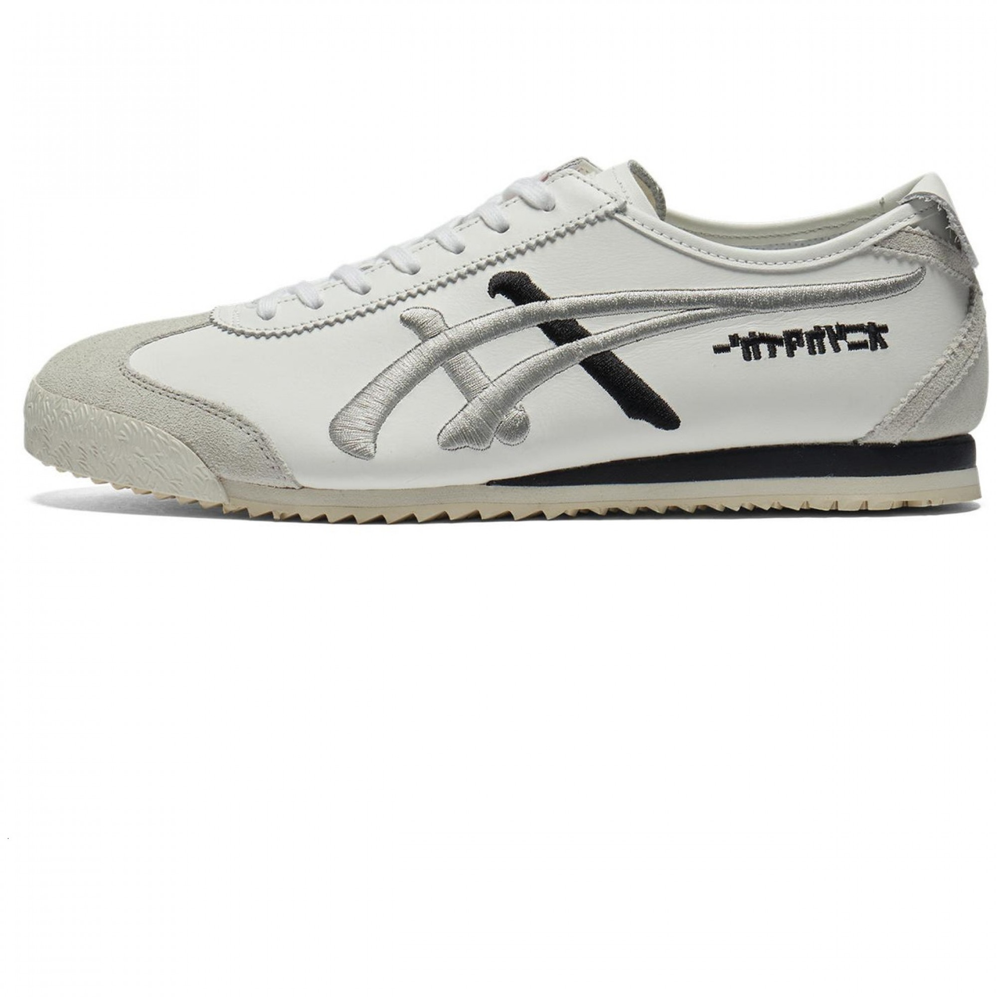 Mexico 66 Slip Resistant Abrasion Resistant Low Top Casual Shoes White Silver