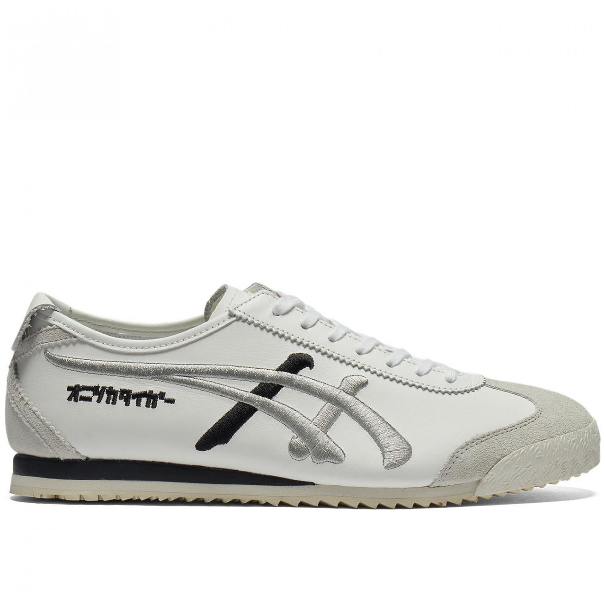 Mexico 66 Slip Resistant Abrasion Resistant Low Top Casual Shoes White Silver
