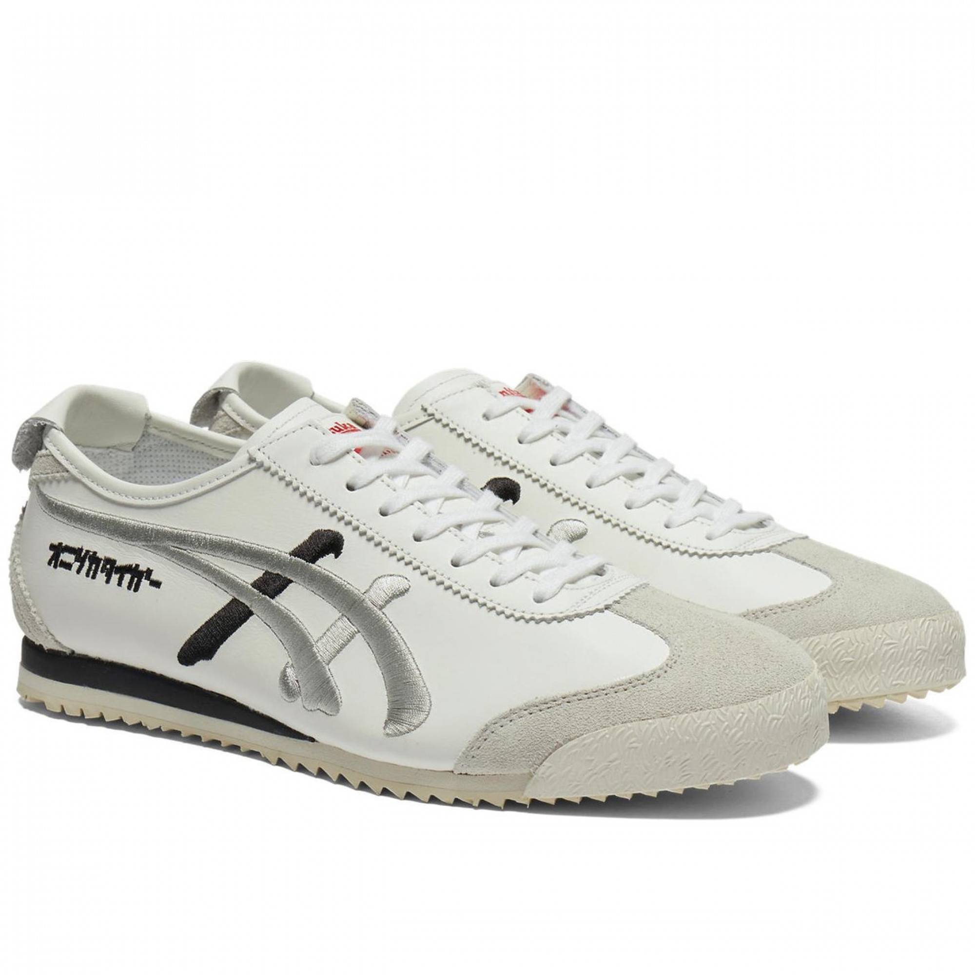 Mexico 66 Slip Resistant Abrasion Resistant Low Top Casual Shoes White Silver