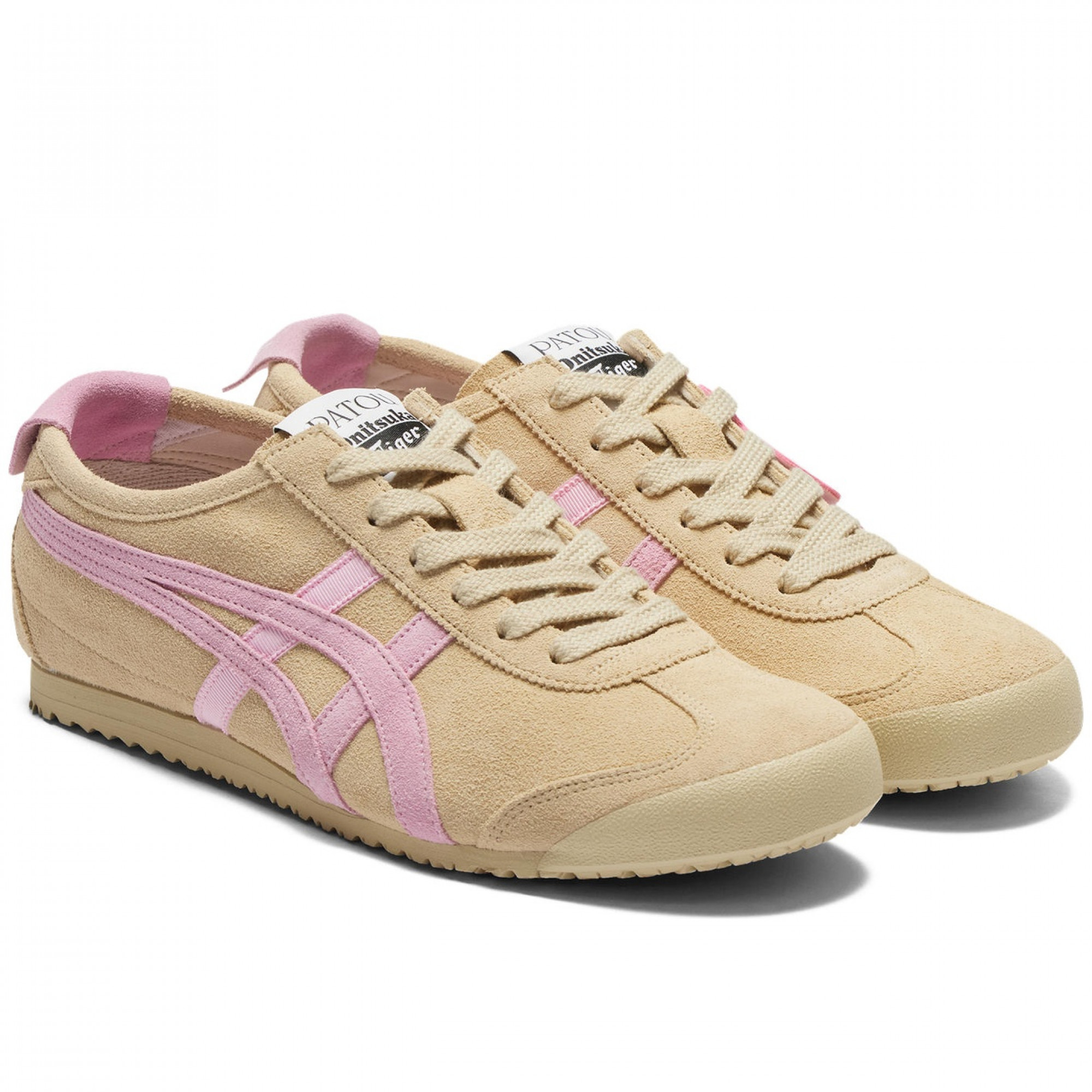 Patou X Mexico 66 Anti Slip Wear Resistant Low Top Casual Shoes Brown Pink