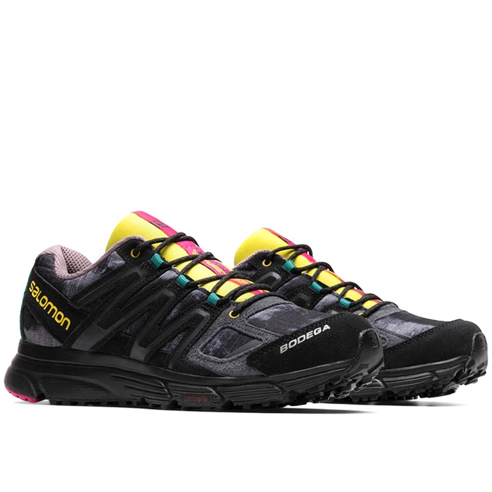 Bodega X Salomon X Mission 4 Suede Black Yellow
