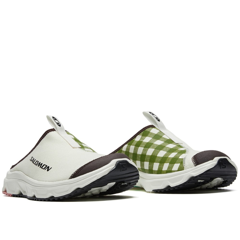 Rx Slide 3 0 Quiet Closed Toe Slippers Unisex White Green