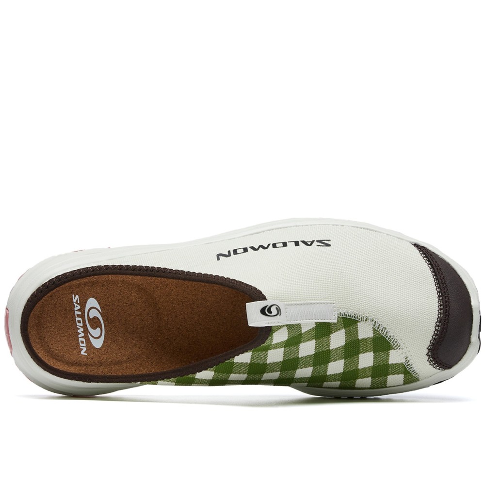Rx Slide 3 0 Quiet Closed Toe Slippers Unisex White Green