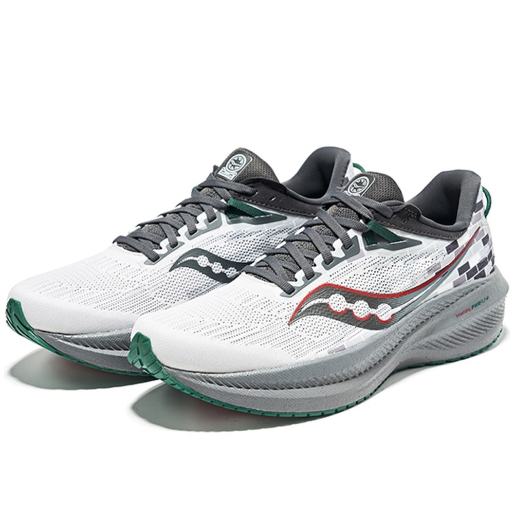 Triumph 21 Cushioning Abrasion Resistant Breathable Low Top Casual City Commute Running Shoes Unisex Gray Green